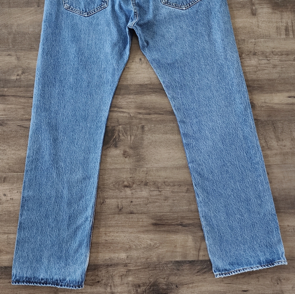 Levi's 501 Original Fit Straight Leg Blue Jeans Men's Size 38 - Picture 13 of 15